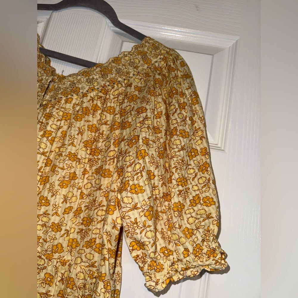 Madewell Eyelet-Trim Tiered Mini Dress in Piccola Floral Size Medium GUC* - Picture 7 of 13